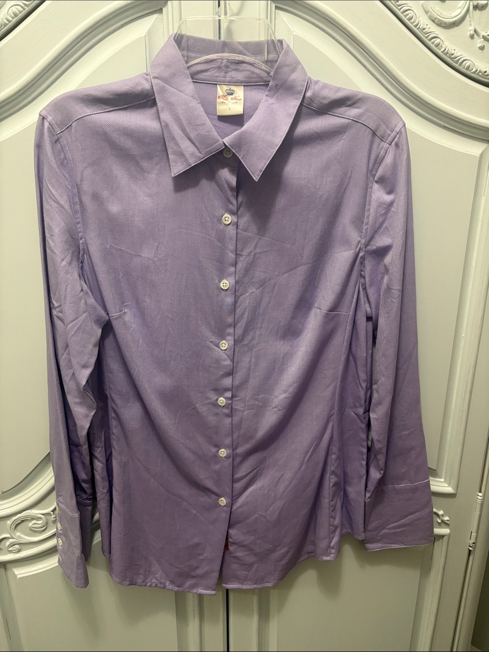 Henri-Henri La' Royale Pink and Purple - Long-Sleeve Button Down Shirts - Large - Picture 4 of 15